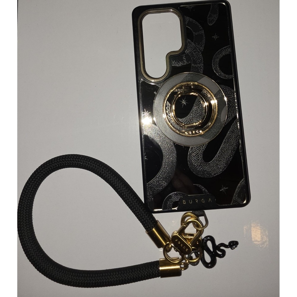 Burga Poison Mirror Case Magnetic Ring & Strap Set Snake Gold Galaxy S25 Ultra